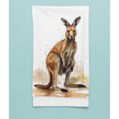 Outback Wanderer, Waterverf Kangaroo Fleece Deken