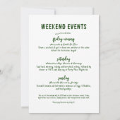 Outdoor Adventure Camp Bachelorette Party Kaart (Achterkant)