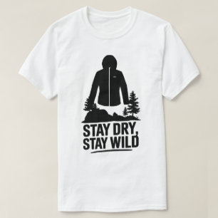 Outdoor Adventure Rain Jacket Illustratie T-shirt