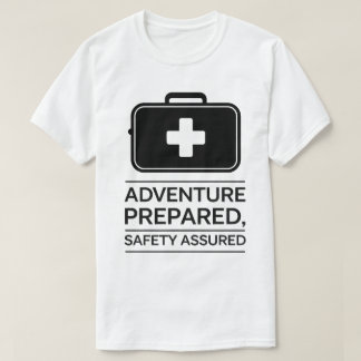 Outdoor Adventure Safety First Aid Kit ontwerp T-shirt