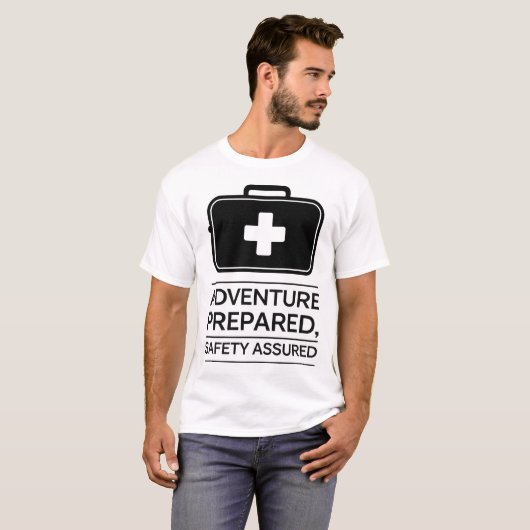 Outdoor Adventure Safety First Aid Kit ontwerp T-shirt (Voorkant volledig)