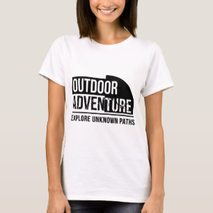 Outdoor Avontuur – Ontdek Onbekende Paden Motivati T-shirt