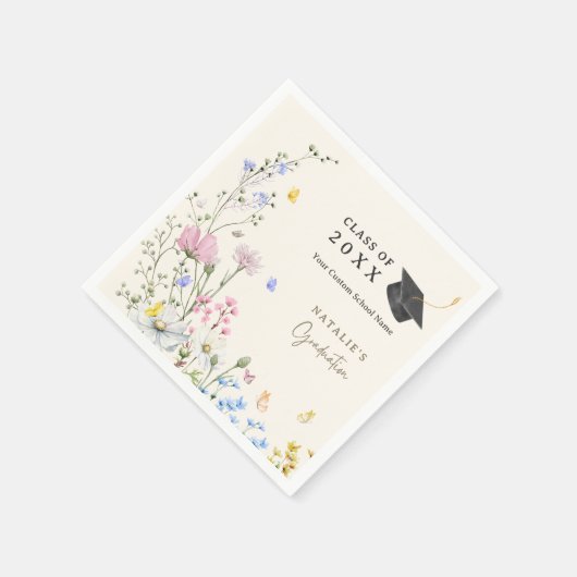 Outdoor Bloementuin Afstuderen Party Papier servet (Hoek)