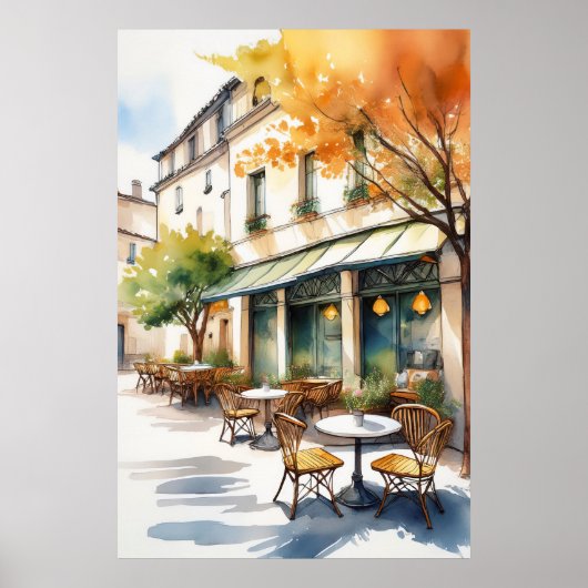 Outdoor Cafe Poster (Voorkant)