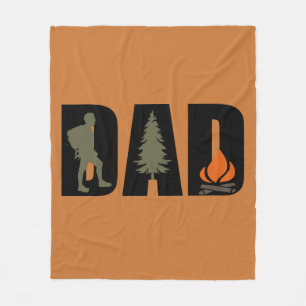 Outdoor camping vader blij camper fleece deken