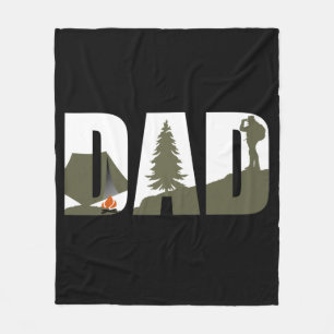 Outdoor camping vader blij camper fleece deken