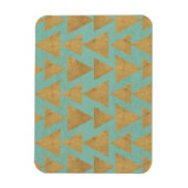 Outdoor Geo Step | Gold & Teal Pattern Magneet (Verticaal)