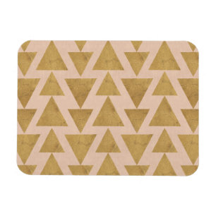 Outdoor Geo Step   Goud & koraal geometrisch patro Magneet