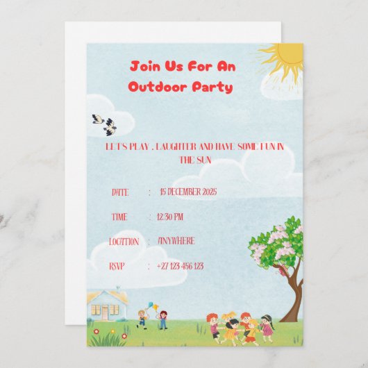 Outdoor Invitation (Devant / Derrière)