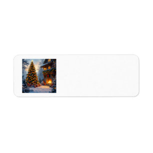 Outdoor Kerst Adresetiketten Etiket