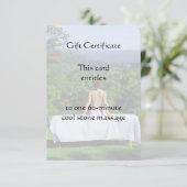 Outdoor Massage Gift Certificate (Staand voorkant)