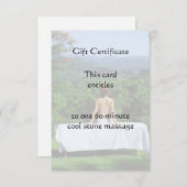Outdoor Massage Gift Certificate (Voorkant / Achterkant)