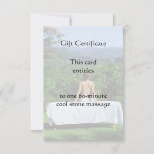 Outdoor Massage Gift Certificate