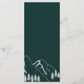 Outdoor Mountains Pine Tree Wedding Menu (Achterkant)