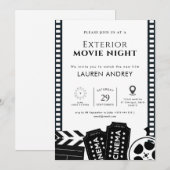 Outdoor Movie Night Invitation (Devant / Derrière)