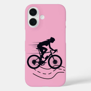 Outdoor MTB-renner silhouet ontwerp iPhone 16 Hoesje