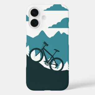 Outdoor MTB-renner silhouet ontwerp iPhone 16 Hoesje