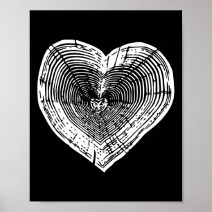 Outdoor Natuur Lover Tree Ring Heart Earth Dag 1 Poster