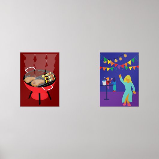 Outdoor Party Muurkunst Sets (Voorkant)