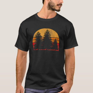 Outdoor Pine Tree Sun Minimalistische Natuur Outfi T-shirt