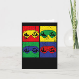 Outdoor Snowboarding Pop Art Sport Snowboarder Sno Kaart