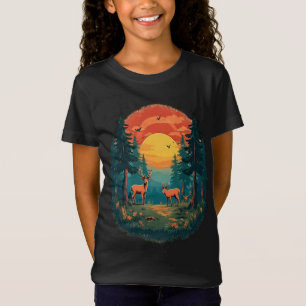 Outdoor Tree Natuur Lover Wildlife Retro Forest T-shirt