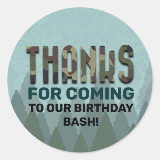 Outdoor Tree Top Obstacle Course Party Stickers (Voorkant)