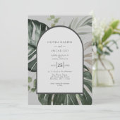 Outdoor Tuin Gebogen Bruiloft Uitnodiging (Staand voorkant)