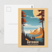  Outdoor Wandelen Natuur Adventure Briefkaart (Voorkant / Achterkant)