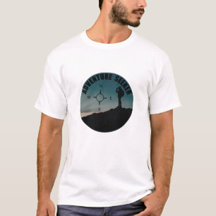 Outdoor wandelzoeker voor wandelaars t-shirt