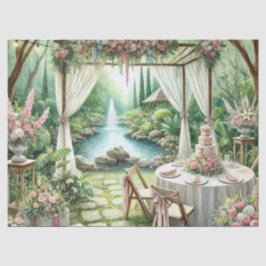 Outdoor Wedding Receptie Elegante Decoupage Tissuepapier