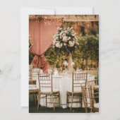 Outdoor Wedding Reception Table Background Kaart (Achterkant)