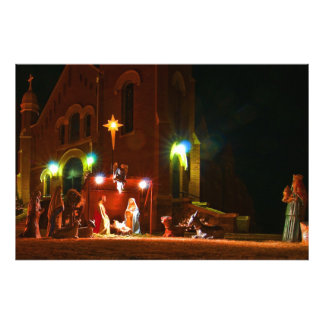 Outdoornativiteitsscène Foto Afdruk