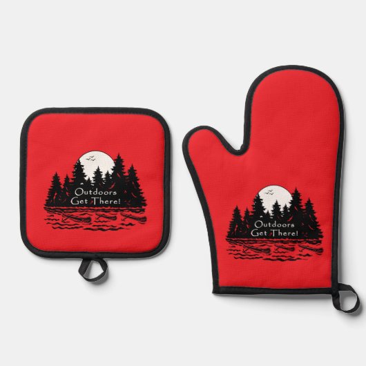 Outdoors Get there! Canoes Ovenwant & Pannenlap Set (Voorkant)