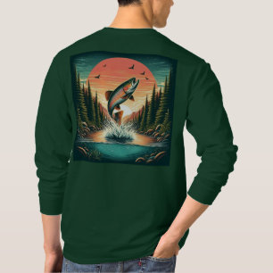 Outdoorsman forel natuur t-shirt