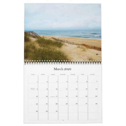 Outer Banks Beaches 2024 Calendrier par Erin Mac (Mar 2026)