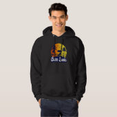 Outer Banks Carolina Sunset Beach Retro Premium Hoodie (Voorkant volledig)