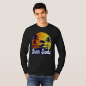 Outer Banks Carolina Sunset Beach Retro T-shirt (Voorkant volledig)