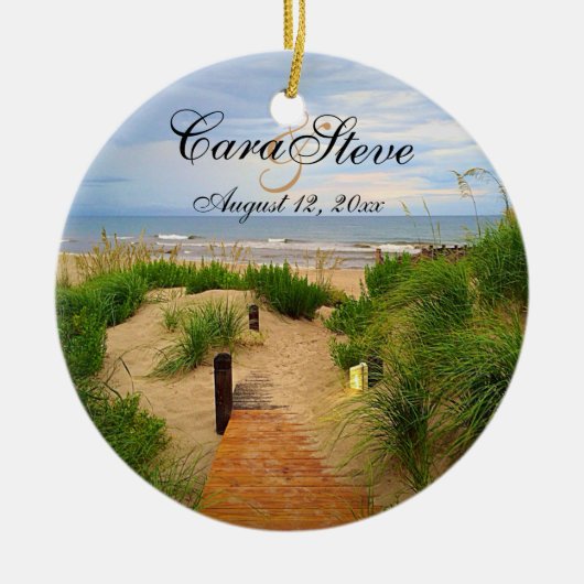 Outer Banks Dunes Bride en Groom Ornament (Voorkant)