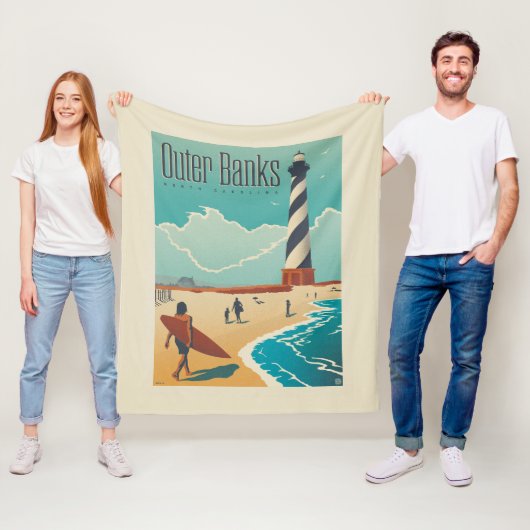 Outer Banks | North Carolina Fleece Deken (In situ)