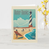 Outer Banks | North Carolina Kaart (Gele Bloem)