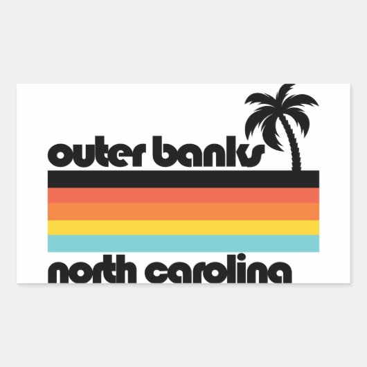 Outer Banks North Carolina Rechthoekige Sticker (Voorkant)