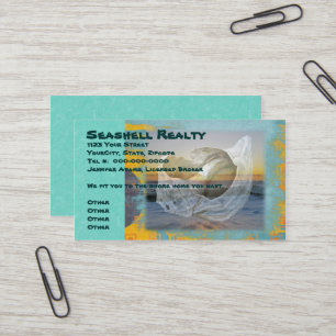 Outer Banks North Carolina Seashell & Surf Visitekaartje