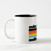 Outer Banks North Carolina Tweekleurige Koffiemok (Links)