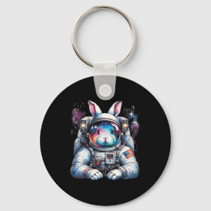 Outer Bunny Paasdag Konijn USA Fun Space Sleutelhanger
