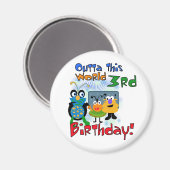 Outer Space 3e verjaardag Tshirts en geschenken Magneet (Voorkant / Achterkant)