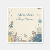 Outer Space Adventure Baby shower Servet (Voorkant)