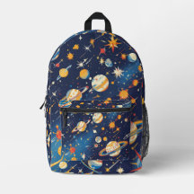 Outer Space Adventure Print Cut Naaizak