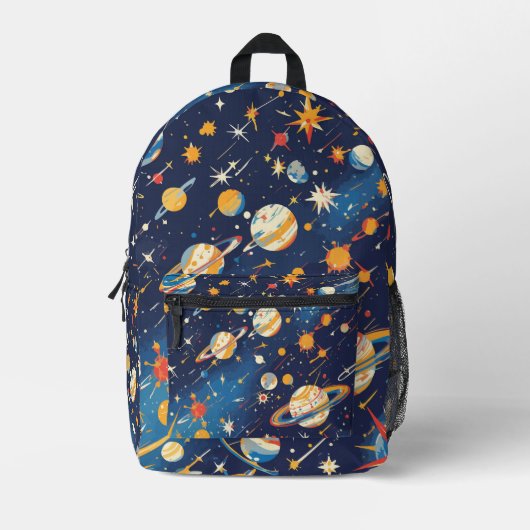 Outer Space Adventure Print Cut Naaizak Bedrukte Rugzak (Voorkant)