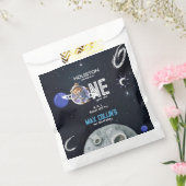 Outer Space Astronaut 1st Birthday Bedankzakje (Gezegeld)